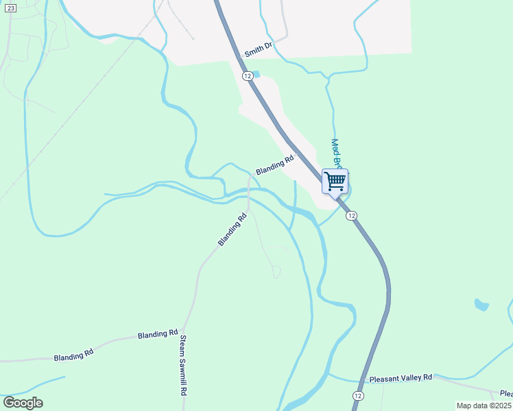 map of restaurants, bars, coffee shops, grocery stores, and more near 490 Blanding Road in Sherburne