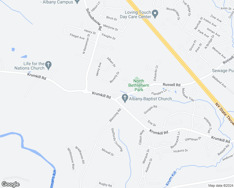 map of restaurants, bars, coffee shops, grocery stores, and more near 1a Winslowe Drive in Albany