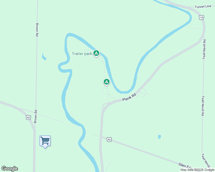 map of restaurants, bars, coffee shops, grocery stores, and more near 4899 Plank Road in Port Burwell