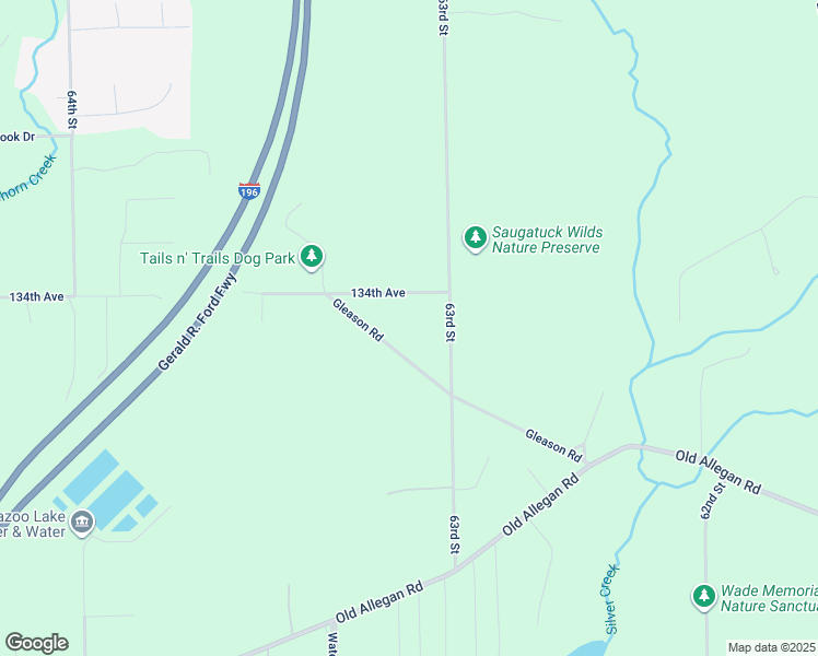 map of restaurants, bars, coffee shops, grocery stores, and more near 6313 Gleason Road in Saugatuck