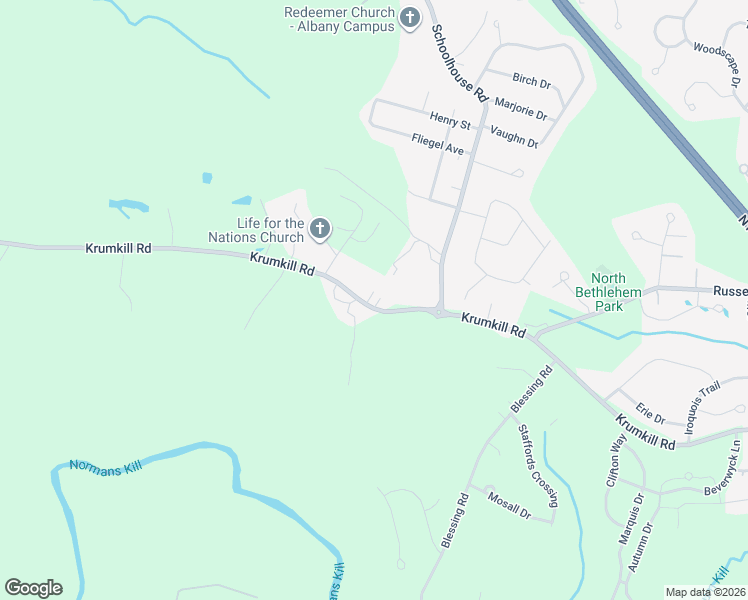 map of restaurants, bars, coffee shops, grocery stores, and more near 445 Krumkill Road in Albany