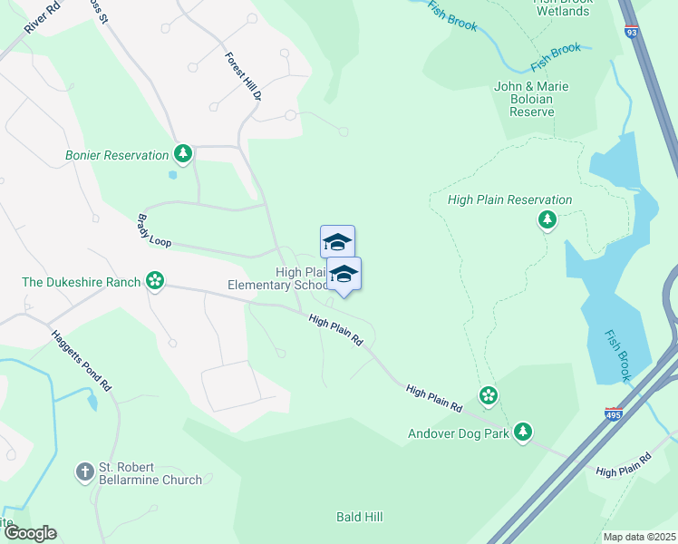 map of restaurants, bars, coffee shops, grocery stores, and more near 11 Cross Street in Andover