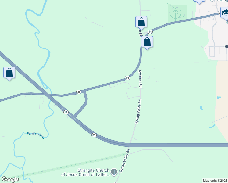 map of restaurants, bars, coffee shops, grocery stores, and more near 709 Spring Valley Road in Burlington