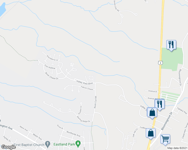 map of restaurants, bars, coffee shops, grocery stores, and more near 302 Cedar Run in Rensselaer