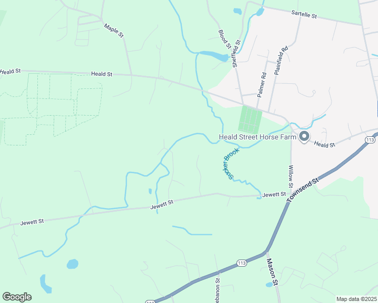 map of restaurants, bars, coffee shops, grocery stores, and more near 27A Jewett Street in Pepperell