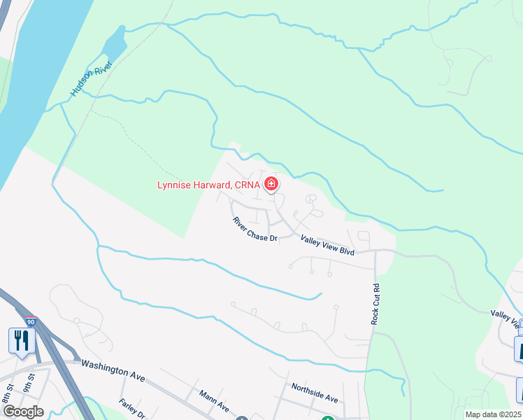 map of restaurants, bars, coffee shops, grocery stores, and more near 173 Thornberry Lane in Rensselaer