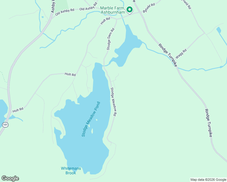 map of restaurants, bars, coffee shops, grocery stores, and more near 63 Stodge Meadow Road in Ashburnham