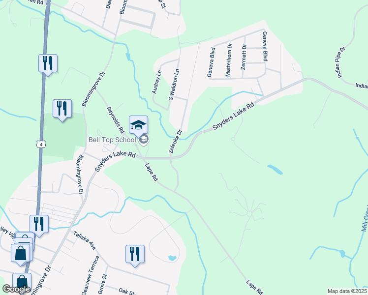 map of restaurants, bars, coffee shops, grocery stores, and more near 137 Snyders Lake Road in Wynantskill
