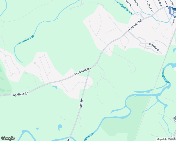 map of restaurants, bars, coffee shops, grocery stores, and more near 136 Topsfield Road in Ipswich