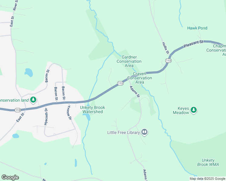 map of restaurants, bars, coffee shops, grocery stores, and more near 149 Lowell Road in Pepperell