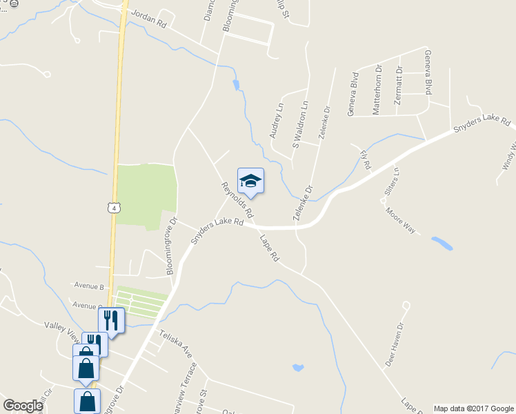 map of restaurants, bars, coffee shops, grocery stores, and more near 39 Reynolds Road in Troy