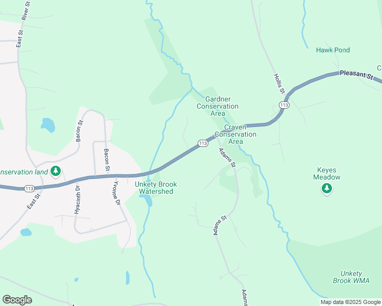map of restaurants, bars, coffee shops, grocery stores, and more near 149 Lowell Road in Pepperell