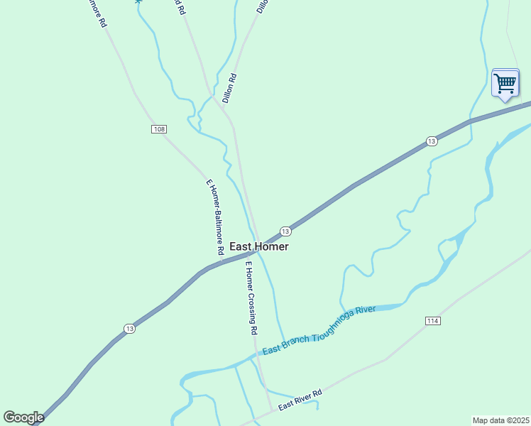 map of restaurants, bars, coffee shops, grocery stores, and more near 5392 Mead Road in Homer