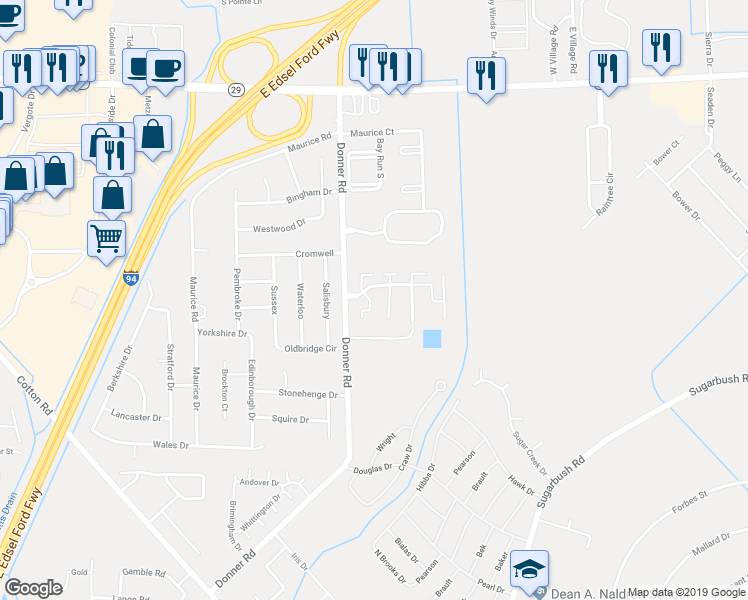 map of restaurants, bars, coffee shops, grocery stores, and more near 29352 Apple Garden Boulevard in New Baltimore