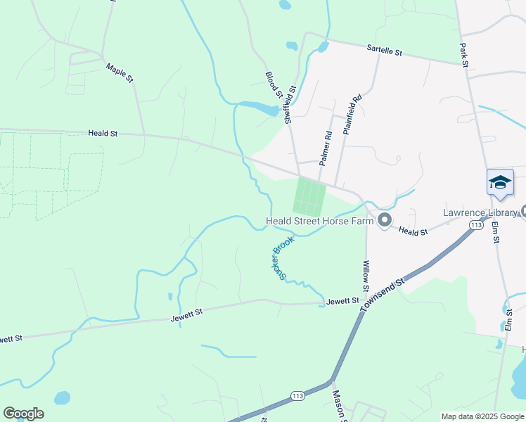 map of restaurants, bars, coffee shops, grocery stores, and more near 50 Heald Street in Pepperell