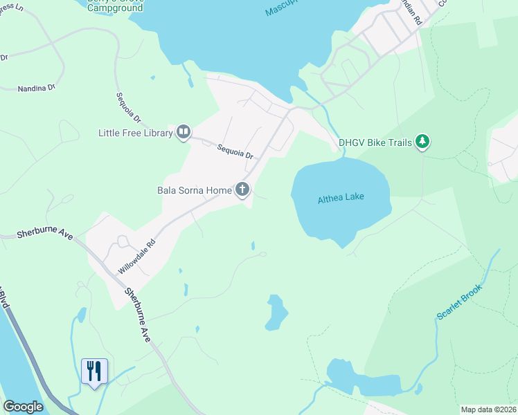 map of restaurants, bars, coffee shops, grocery stores, and more near 3 Ava Lane in Tyngsborough