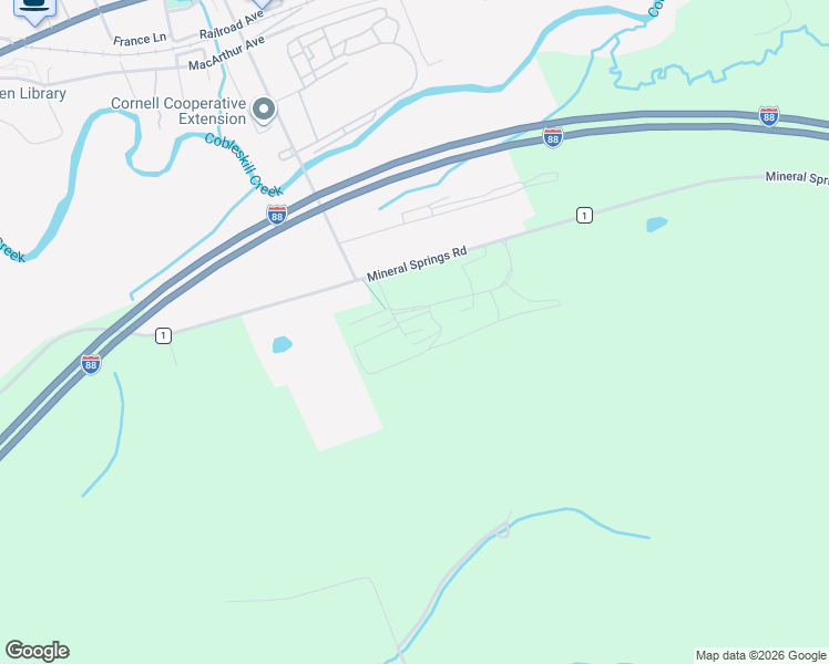 map of restaurants, bars, coffee shops, grocery stores, and more near 139 Red Tail Ridge in Cobleskill