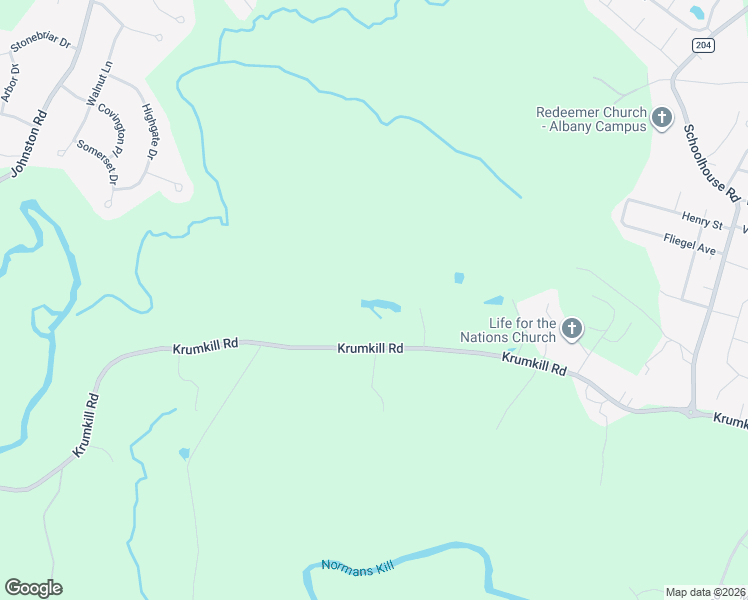 map of restaurants, bars, coffee shops, grocery stores, and more near 611 Krumkill Road in Albany