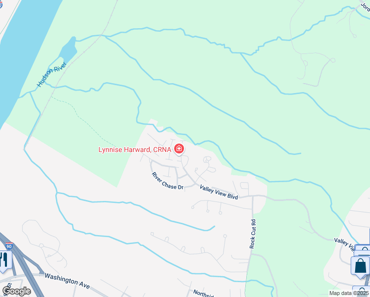 map of restaurants, bars, coffee shops, grocery stores, and more near 31 Amalia Lane in Rensselaer