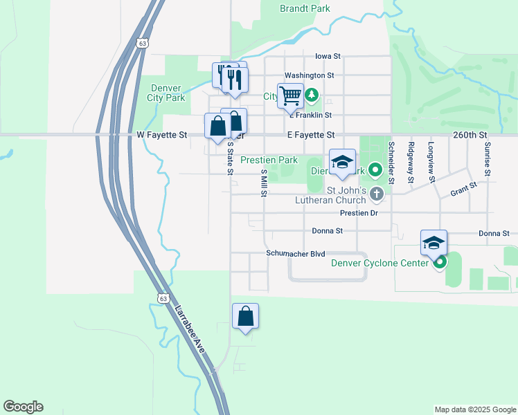 map of restaurants, bars, coffee shops, grocery stores, and more near 720 South Mill Street in Denver