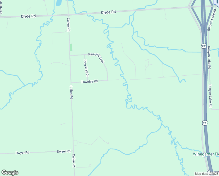 map of restaurants, bars, coffee shops, grocery stores, and more near 9300 Townley Road in Fenton