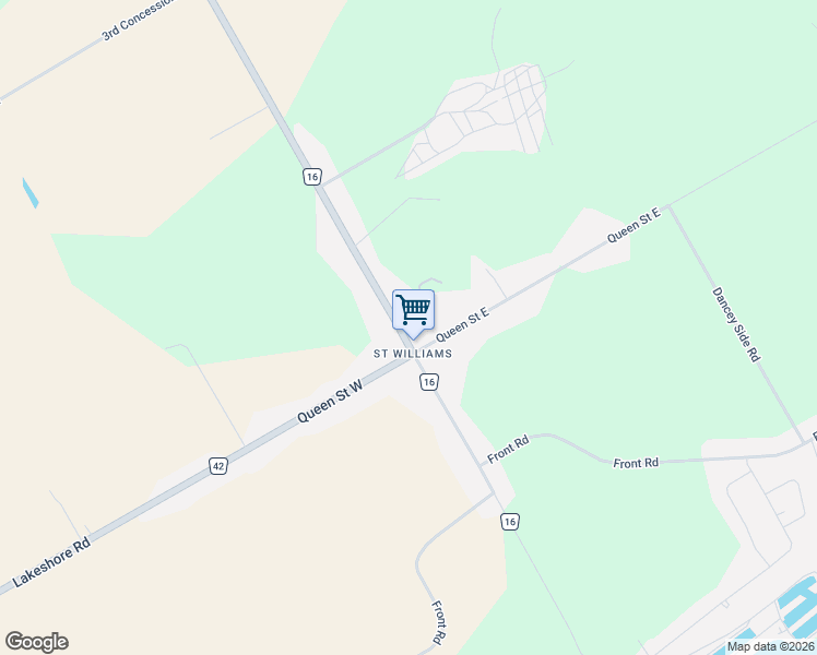 map of restaurants, bars, coffee shops, grocery stores, and more near in St. Williams