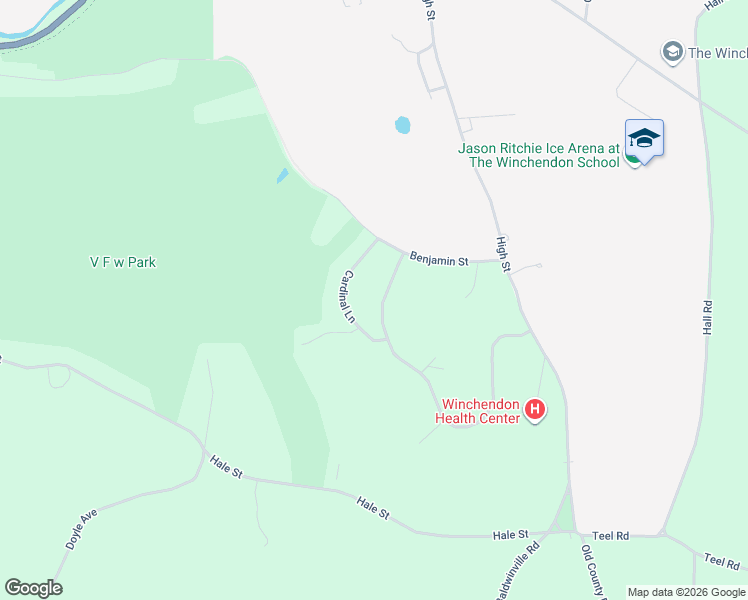 map of restaurants, bars, coffee shops, grocery stores, and more near 50 Cardinal Lane in Winchendon