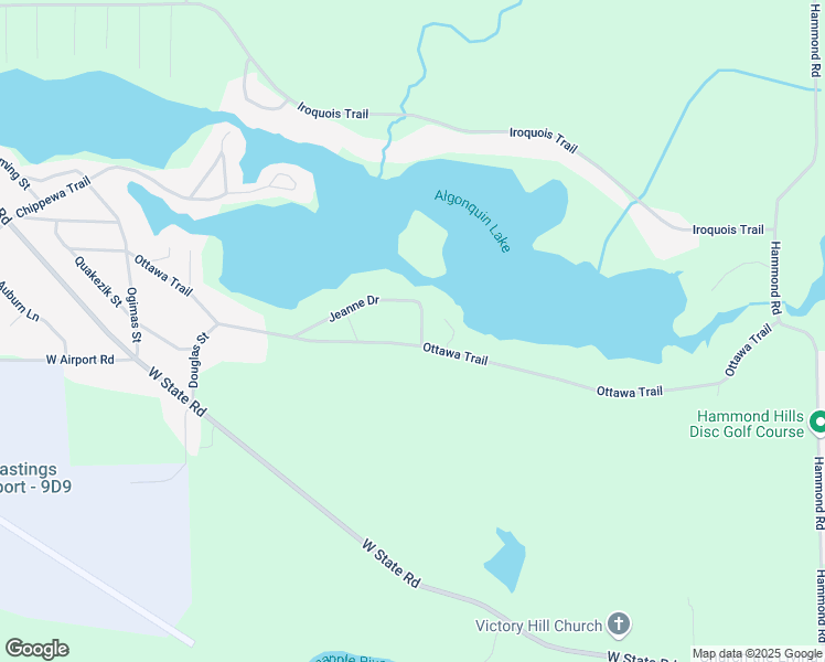map of restaurants, bars, coffee shops, grocery stores, and more near 2173 Jeanne Drive in Hastings