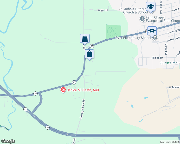 map of restaurants, bars, coffee shops, grocery stores, and more near 5307 Mormon Road in Burlington