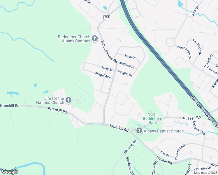 map of restaurants, bars, coffee shops, grocery stores, and more near 240 Schoolhouse Road in Albany