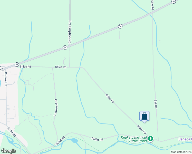 map of restaurants, bars, coffee shops, grocery stores, and more near 1790 Stiles Road in Penn Yan