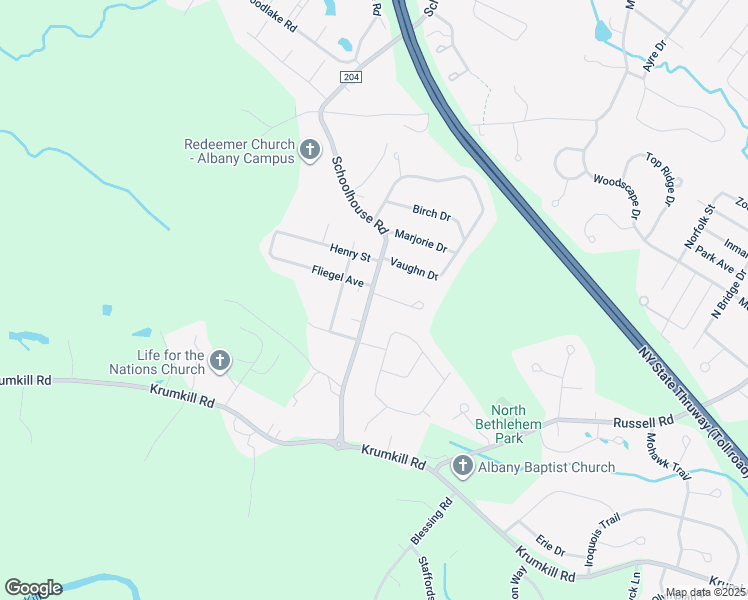 map of restaurants, bars, coffee shops, grocery stores, and more near 240 Schoolhouse Road in Albany