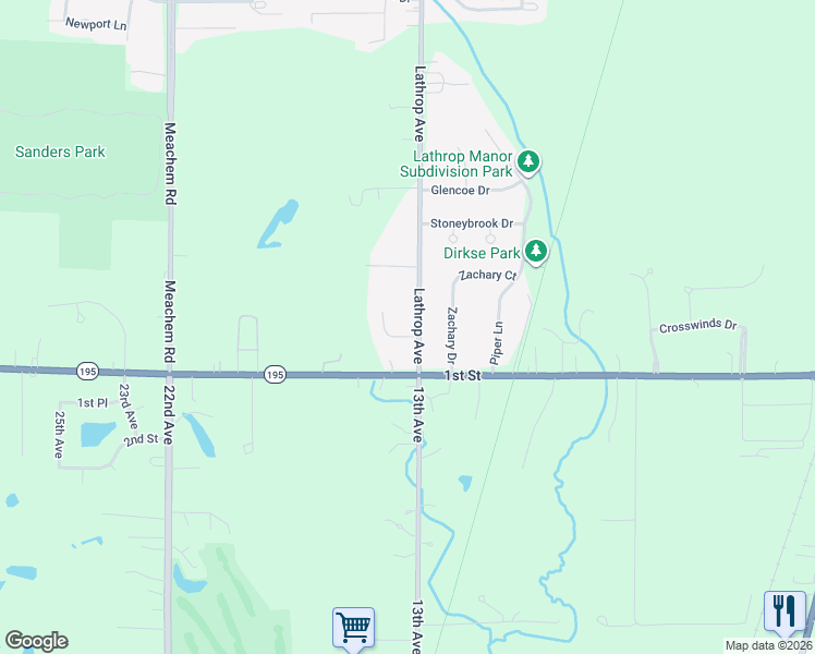 map of restaurants, bars, coffee shops, grocery stores, and more near 3906 Jacobs Court in Mount Pleasant