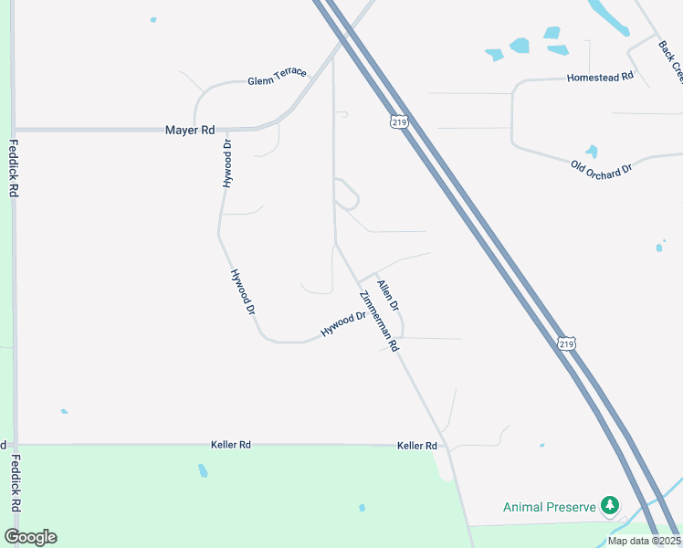 map of restaurants, bars, coffee shops, grocery stores, and more near 7844 Zimmerman Road in Hamburg