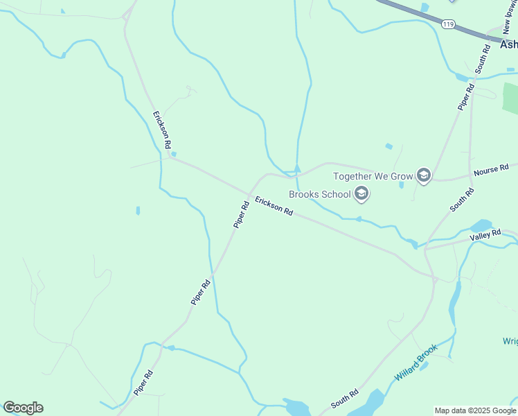 map of restaurants, bars, coffee shops, grocery stores, and more near 663 Erickson Road in Ashby