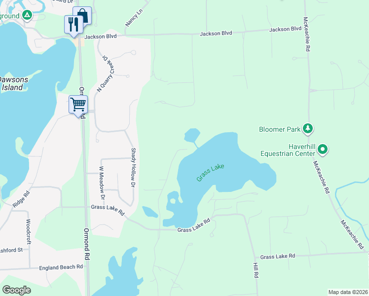 map of restaurants, bars, coffee shops, grocery stores, and more near 3090 Steeple Hill in White Lake charter Township