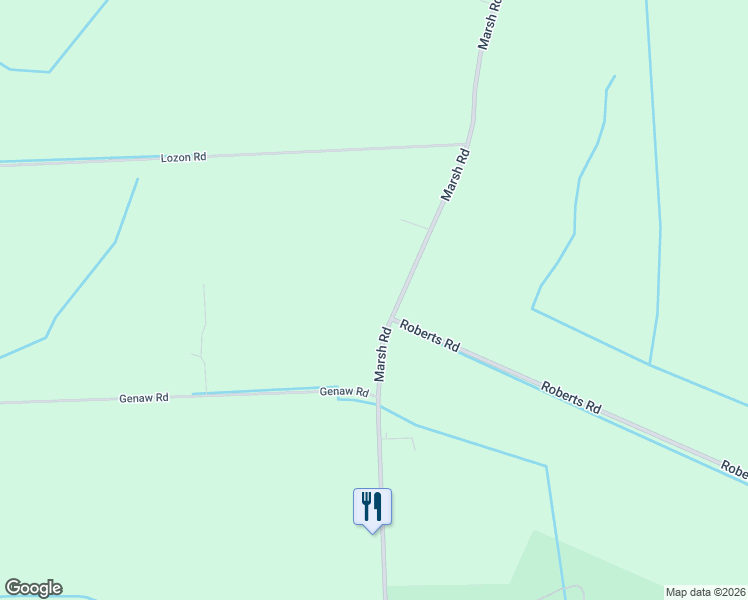 map of restaurants, bars, coffee shops, grocery stores, and more near 7920 Marsh Road in Marine City