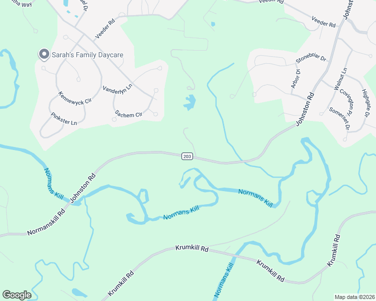 map of restaurants, bars, coffee shops, grocery stores, and more near 5927 Johnston Road in Slingerlands