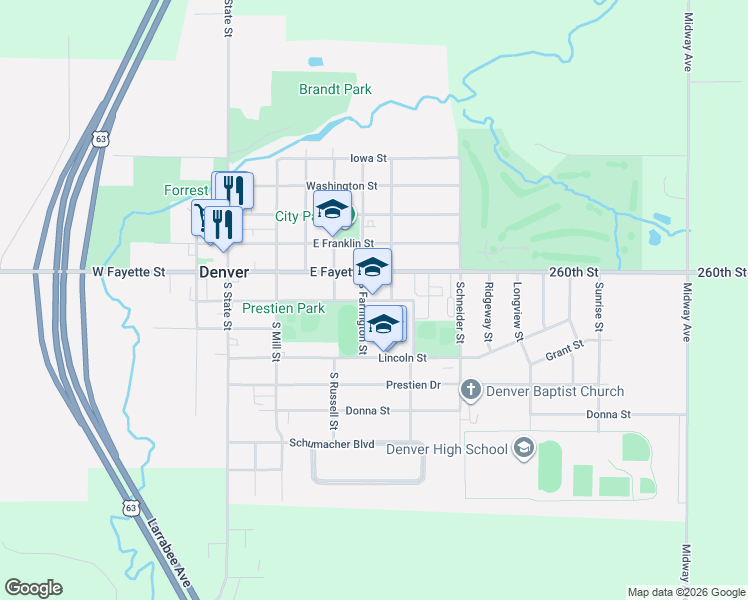 map of restaurants, bars, coffee shops, grocery stores, and more near 520 East Eagle Street in Denver