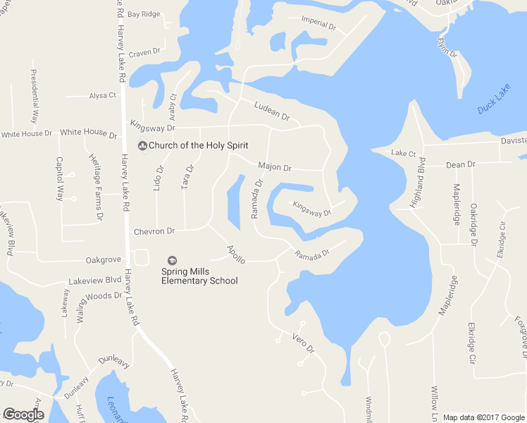 map of restaurants, bars, coffee shops, grocery stores, and more near 3516 Ramada Drive in Highland Charter Township