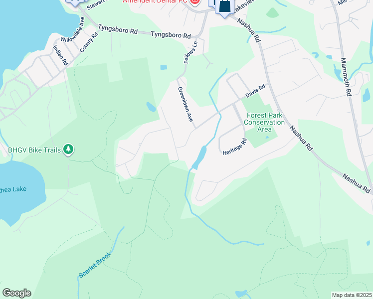 map of restaurants, bars, coffee shops, grocery stores, and more near 220 Davis Road in Dracut