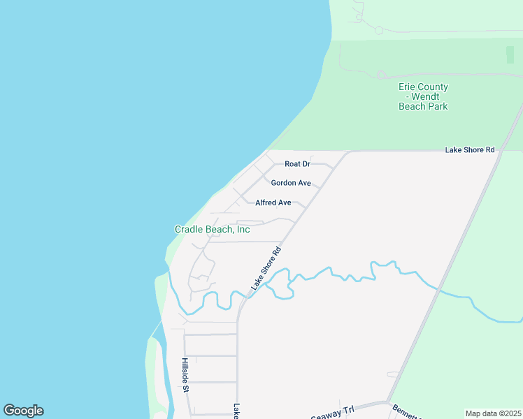 map of restaurants, bars, coffee shops, grocery stores, and more near 437 Alfred Avenue in Angola