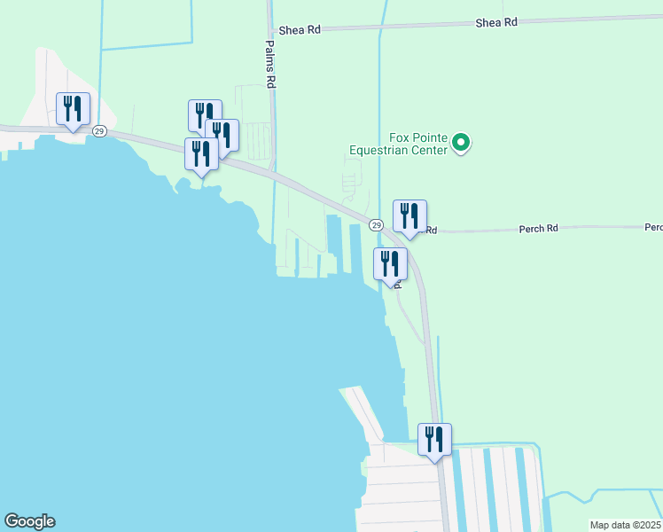 map of restaurants, bars, coffee shops, grocery stores, and more near 7869 Belleau Road in St. Clair County