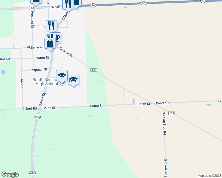 map of restaurants, bars, coffee shops, grocery stores, and more near in Ovid