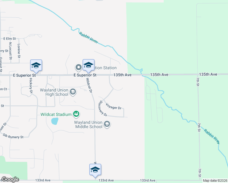 map of restaurants, bars, coffee shops, grocery stores, and more near 202 Apollo Place in Wayland