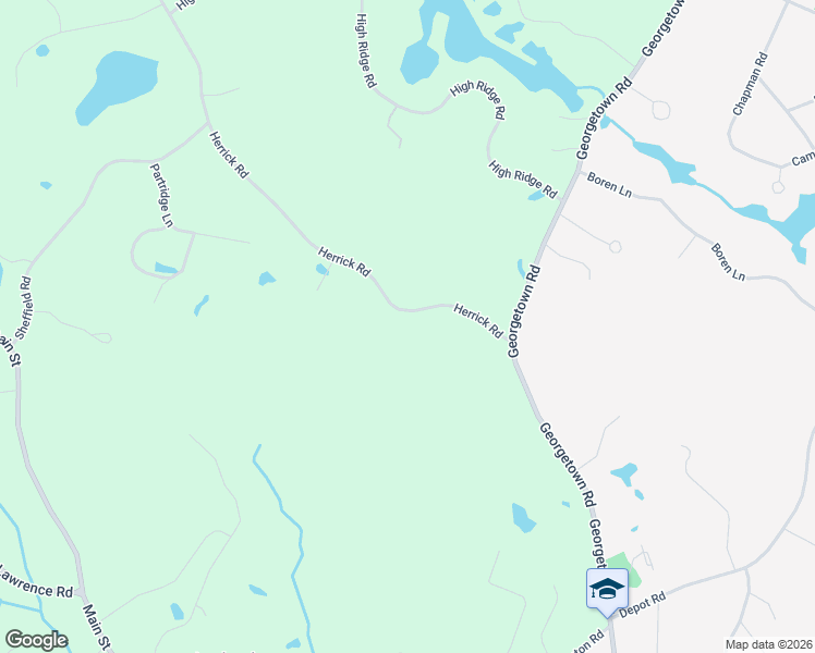 map of restaurants, bars, coffee shops, grocery stores, and more near 22 Herrick Road in Boxford