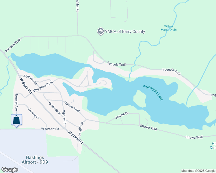 map of restaurants, bars, coffee shops, grocery stores, and more near 2307 Wasabinang Street in Hastings