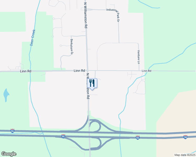 map of restaurants, bars, coffee shops, grocery stores, and more near 301-500 Williamston Center Road in Williamston