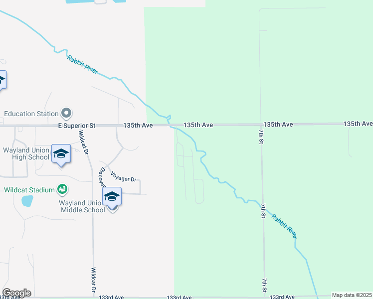 map of restaurants, bars, coffee shops, grocery stores, and more near 3471 Ward Drive in Wayland