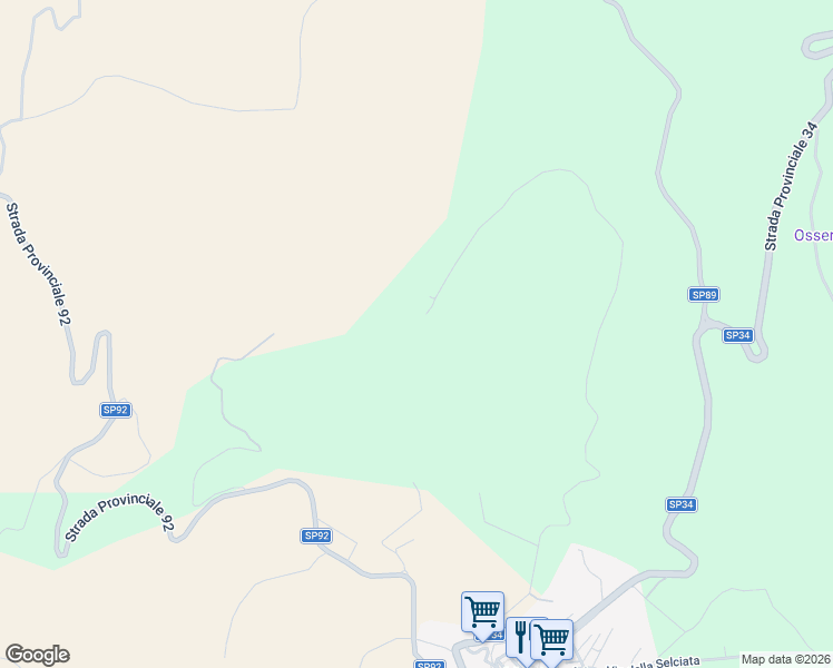 map of restaurants, bars, coffee shops, grocery stores, and more near Unnamed Road in Provincia di Terni